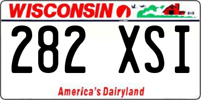 WI license plate 282XSI