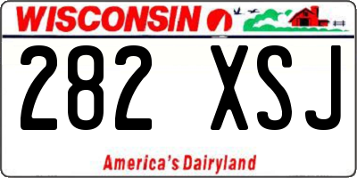 WI license plate 282XSJ