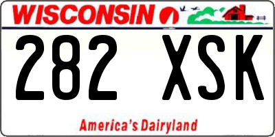 WI license plate 282XSK