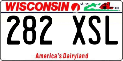 WI license plate 282XSL