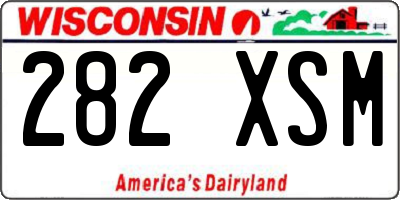 WI license plate 282XSM