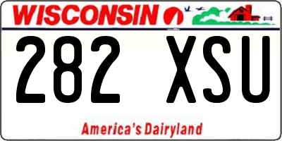 WI license plate 282XSU