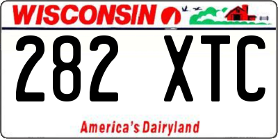 WI license plate 282XTC