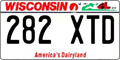 WI license plate 282XTD