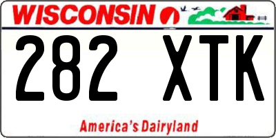 WI license plate 282XTK