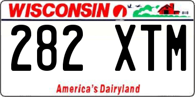 WI license plate 282XTM