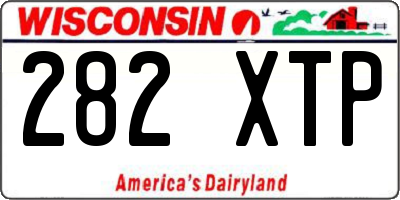 WI license plate 282XTP