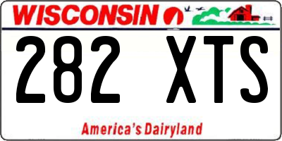 WI license plate 282XTS