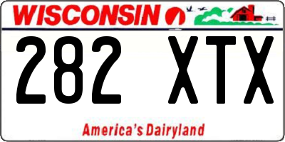 WI license plate 282XTX