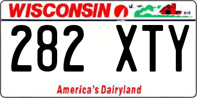 WI license plate 282XTY
