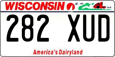 WI license plate 282XUD