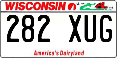 WI license plate 282XUG