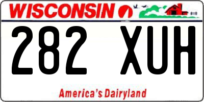 WI license plate 282XUH