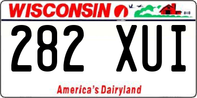 WI license plate 282XUI