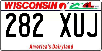 WI license plate 282XUJ