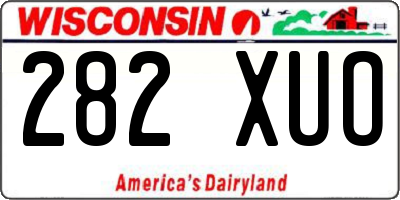 WI license plate 282XUO