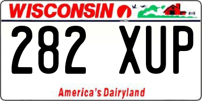 WI license plate 282XUP