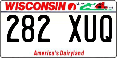 WI license plate 282XUQ