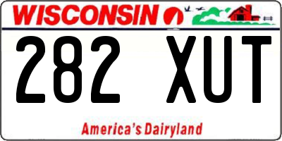 WI license plate 282XUT