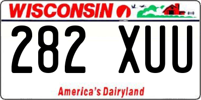 WI license plate 282XUU