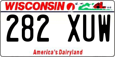 WI license plate 282XUW