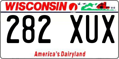 WI license plate 282XUX
