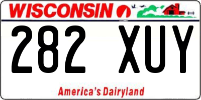 WI license plate 282XUY