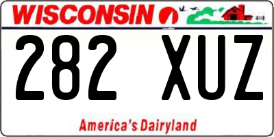 WI license plate 282XUZ