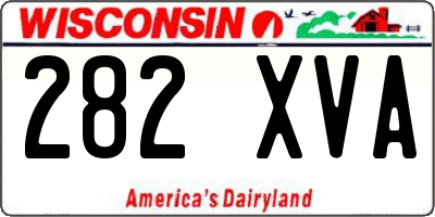 WI license plate 282XVA
