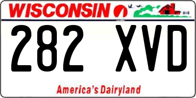 WI license plate 282XVD