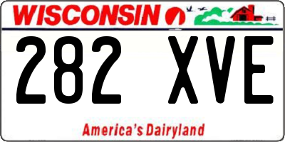 WI license plate 282XVE