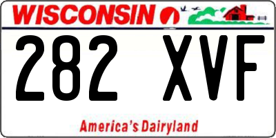 WI license plate 282XVF