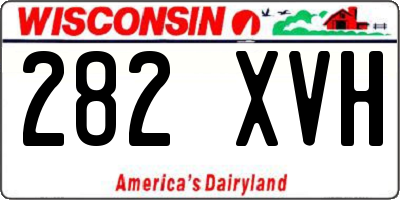 WI license plate 282XVH