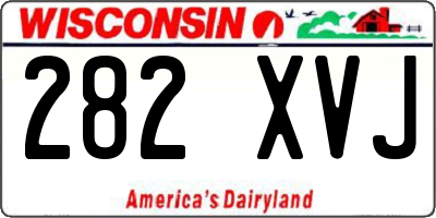 WI license plate 282XVJ