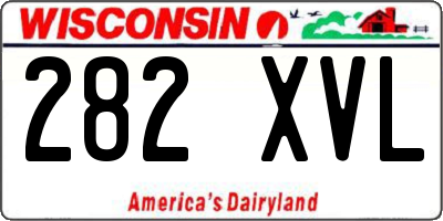 WI license plate 282XVL