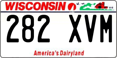 WI license plate 282XVM