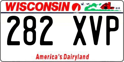 WI license plate 282XVP