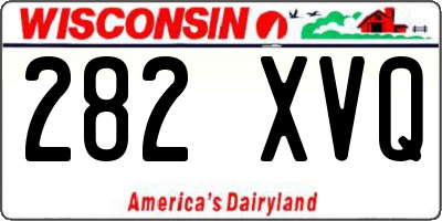 WI license plate 282XVQ