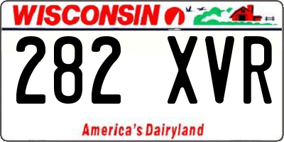 WI license plate 282XVR