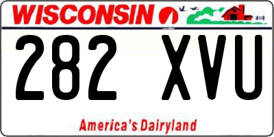WI license plate 282XVU