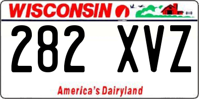 WI license plate 282XVZ