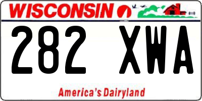 WI license plate 282XWA
