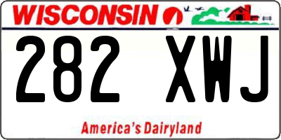 WI license plate 282XWJ