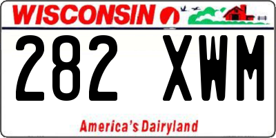 WI license plate 282XWM