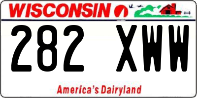 WI license plate 282XWW