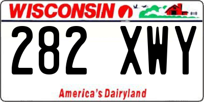 WI license plate 282XWY
