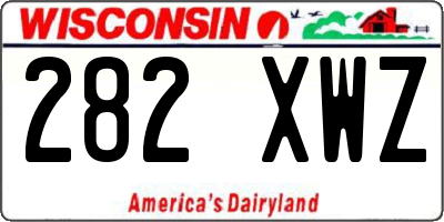 WI license plate 282XWZ