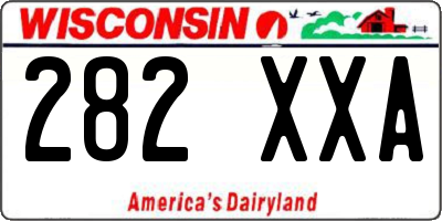WI license plate 282XXA