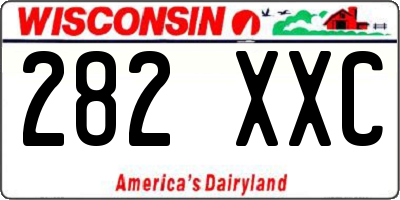 WI license plate 282XXC