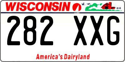 WI license plate 282XXG